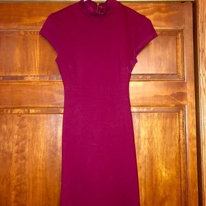 Maroon Backless Dress